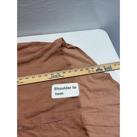 Posse Short sleeve Dolman Shirt Top Tunic Neutral Linen Boxy One Size artsy - Picture 11 of 12